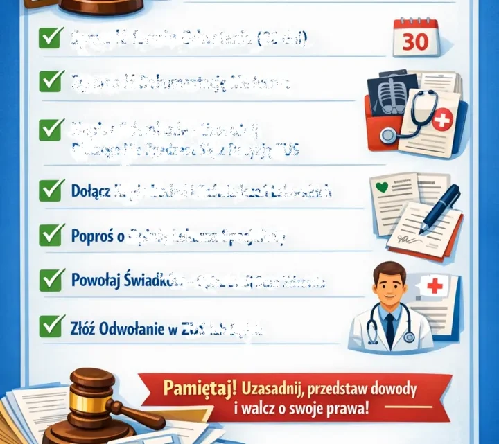 Checklistа skutecznego odwołania od decyzji ZUS – renta